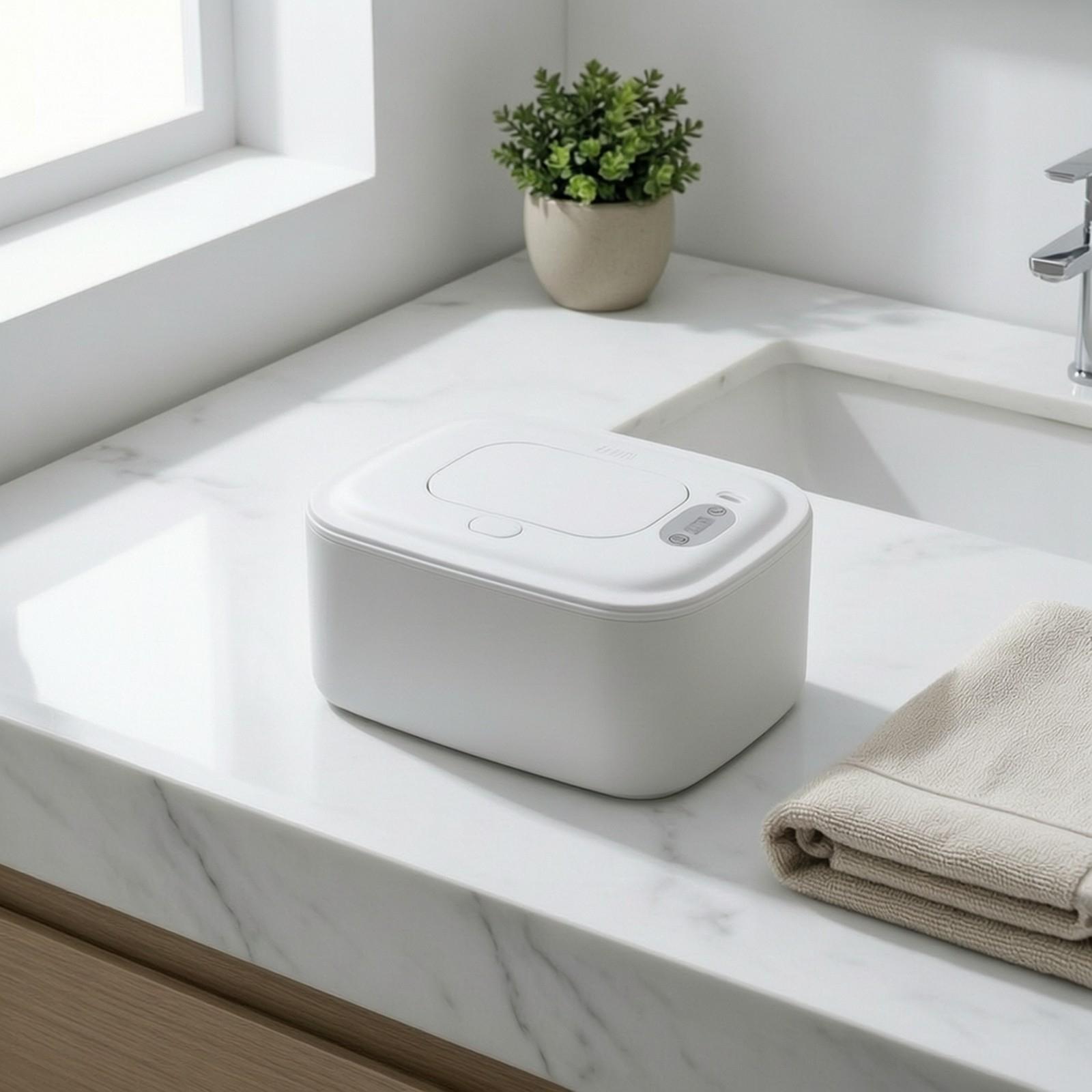 Baby Wipe Warmer - USB給電式の加熱ベビーワイプウォーマー、新生児向けコンパクトデザイン、旅行用ポータブルウェットワイプホルダー、シリコン製蓋付き、デジタル表示