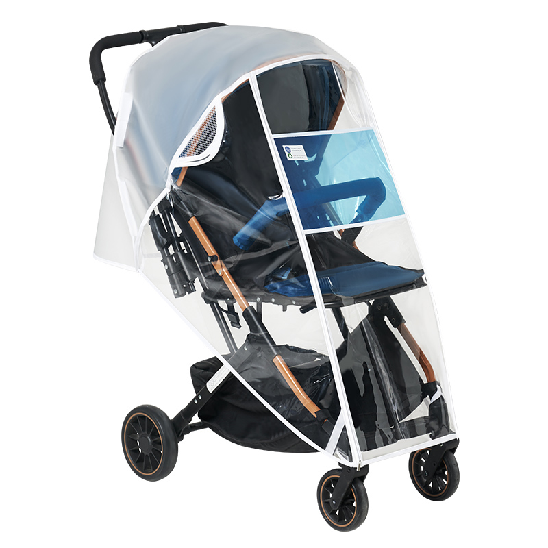 Stroller Rain Cover - ユニバーサルベビーカーレインカバー、クリアアイシールド付き、ダブルジッパー、防風防水防塵、換気窓、Si