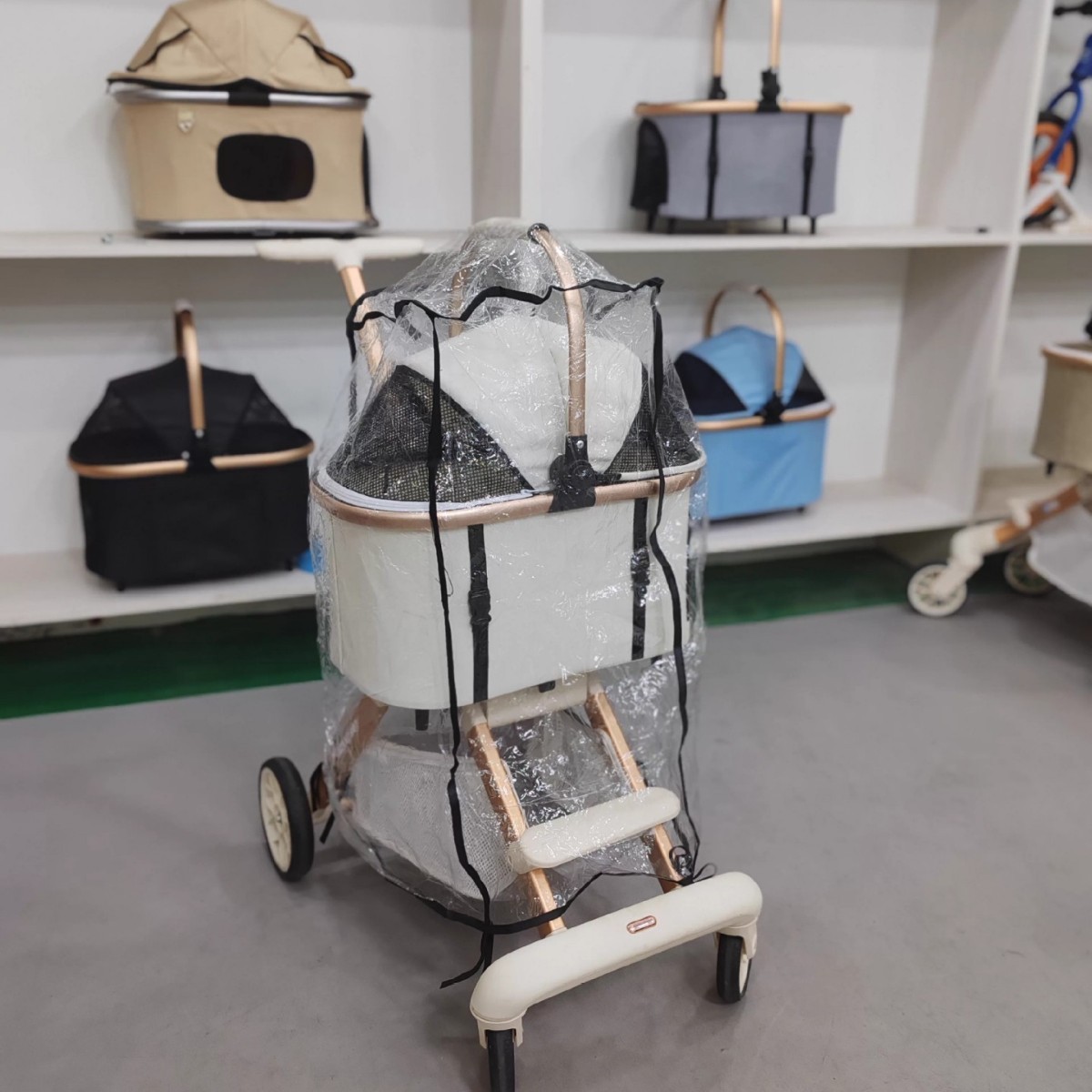 ユニバーサルペットベビーカー用レインカバー 防水カーテン サ - Stroller Rain Cover のレビューと価格