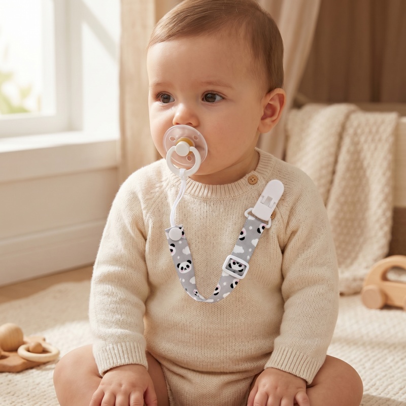 固定ボタン付きベビーおしゃぶりクリップチェーン、リボン型おし - Baby Products Moisturizer のレビューと価格