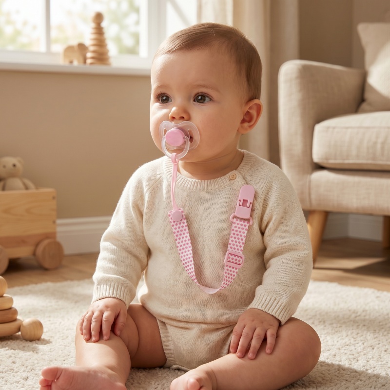 固定ボタン付きベビーおしゃぶりクリップチェーン、リボン型おし - Baby Products Moisturizer のレビューと価格