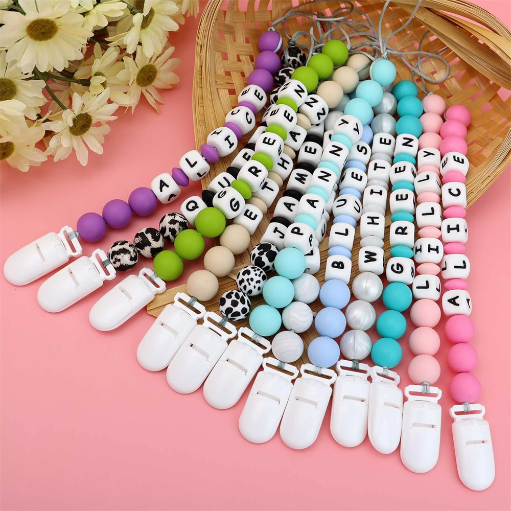 2 個ベビーおしゃぶりホルダーパーソナライズされた名前カスタ - Baby Teethers のレビューと価格