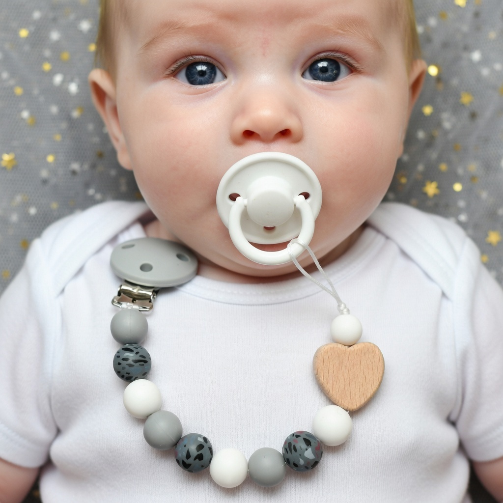 パーソナライズされた名前入り手作りブナ材おしゃぶりクリップホ - Baby Teethers のレビューと価格