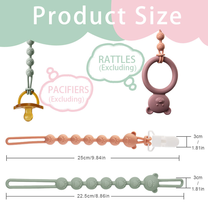ベビー用落下防止チェーンおしゃぶりクリップ、歯固めシリコン丸 - Baby Products Moisturizer のレビューと価格
