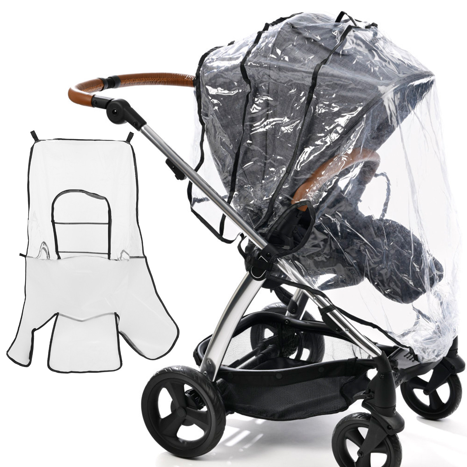 ベビーカー用レインカバー。防水・防風・透明素材。EVA製で、 - Stroller Rain Cover のレビューと価格