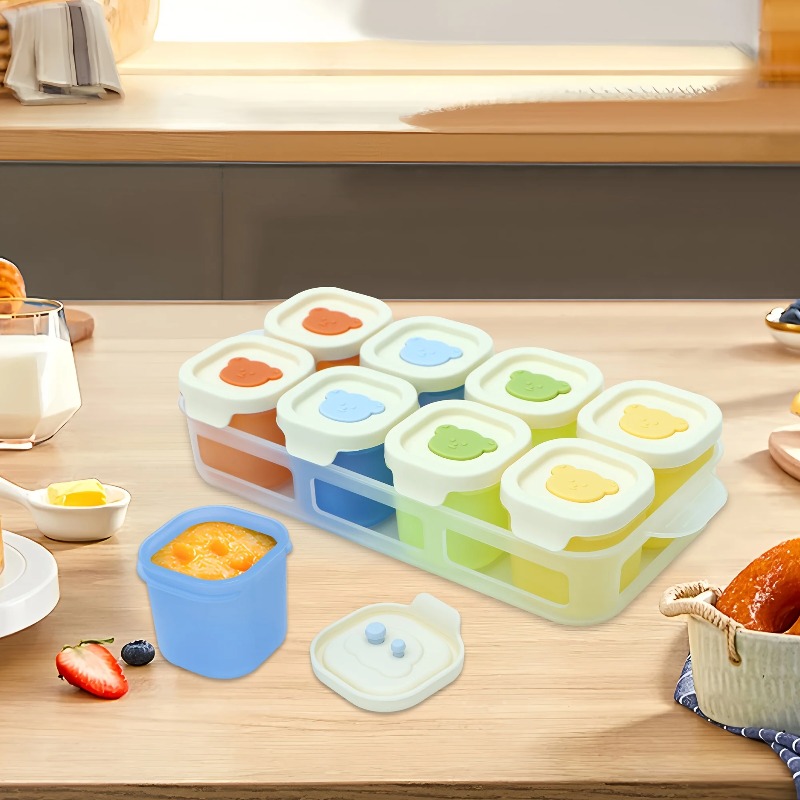 蓋付きベビーフードフリーザートレイ – BPAフリーの食品グ - Baby Products Cream のレビューと価格