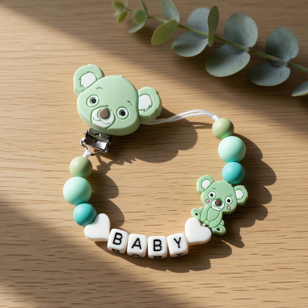 シリコーンベビーおしゃぶりクリップ歯が生えるチェーンパーソナ - Baby Teethers のレビューと価格