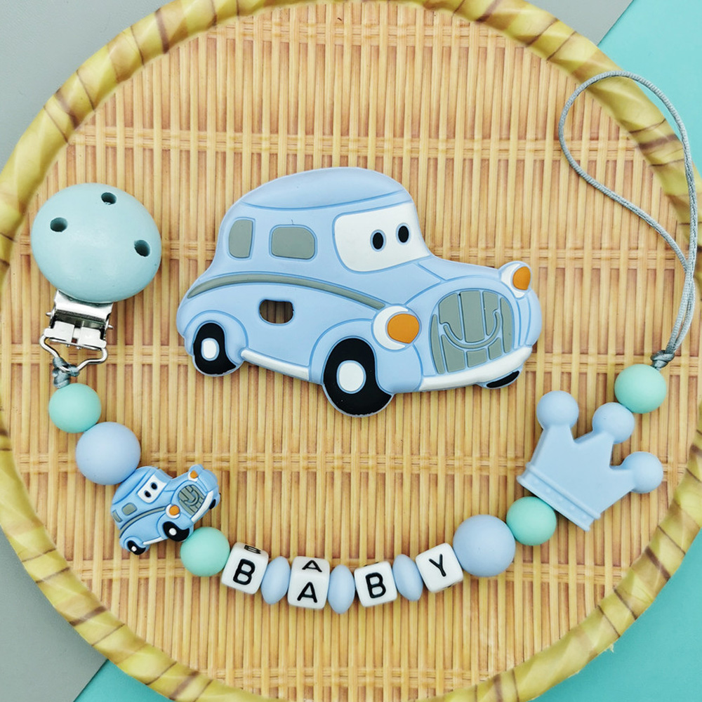 カスタム英語ロシア文字名シリコーンクラシックカーおしゃぶりク - Baby Teethers のレビューと価格