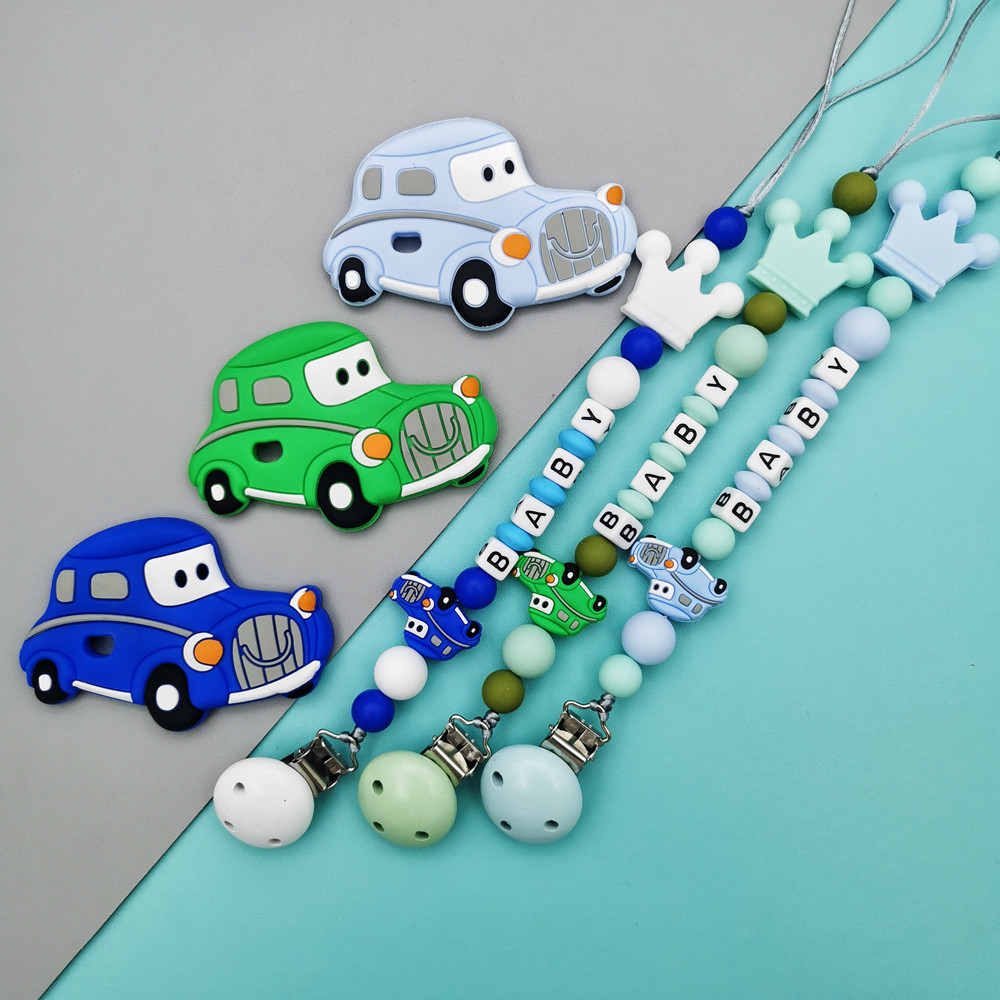 カスタム英語ロシア文字名シリコーンクラシックカーおしゃぶりク - Baby Teethers のレビューと価格
