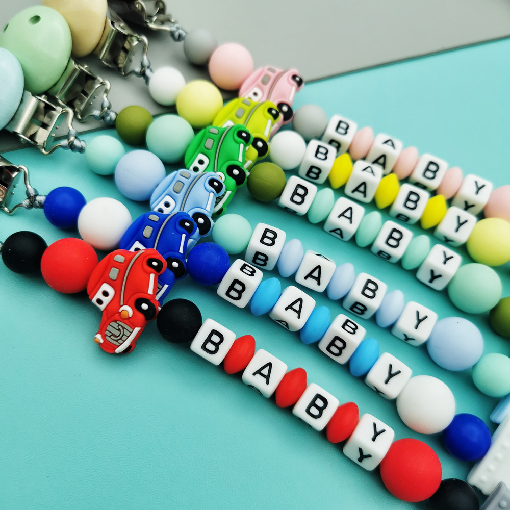 カスタム英語ロシア文字名シリコーンクラシックカーおしゃぶりク - Baby Teethers のレビューと価格