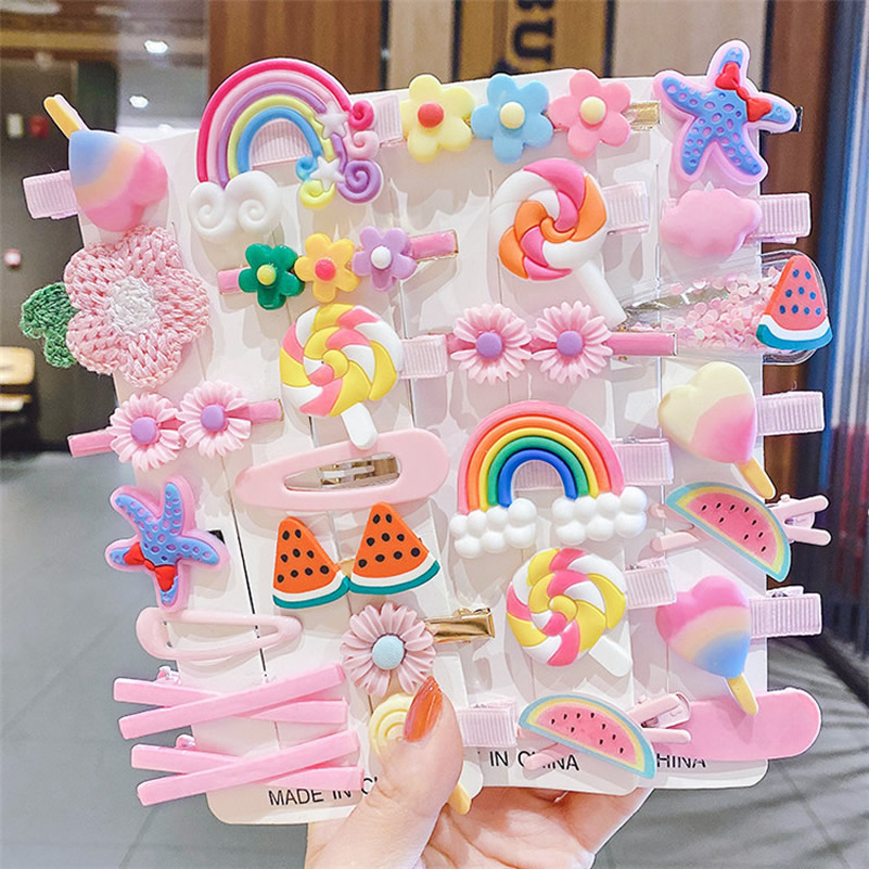 女の子用ヘアクリップセット,漫画,アイスクリーム,かわいい, - Baby Products Lotion のレビューと価格