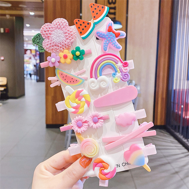 女の子用ヘアクリップセット,漫画,アイスクリーム,かわいい, - Baby Products Lotion のレビューと価格
