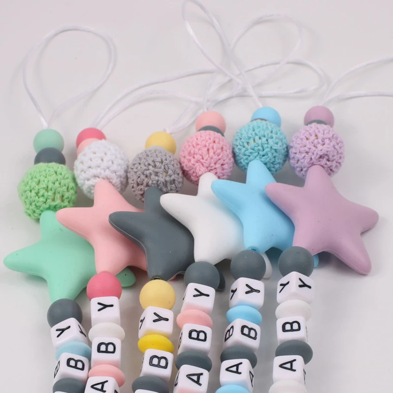新しいパーソナライズされた名前ベビーおしゃぶりブレスレット食 - Baby Teethers のレビューと価格